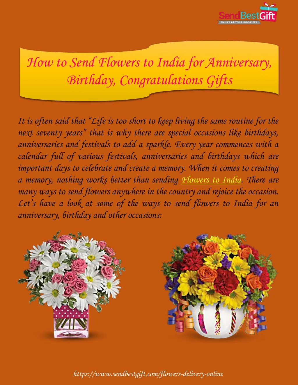 how to send flowers to india for anniversary