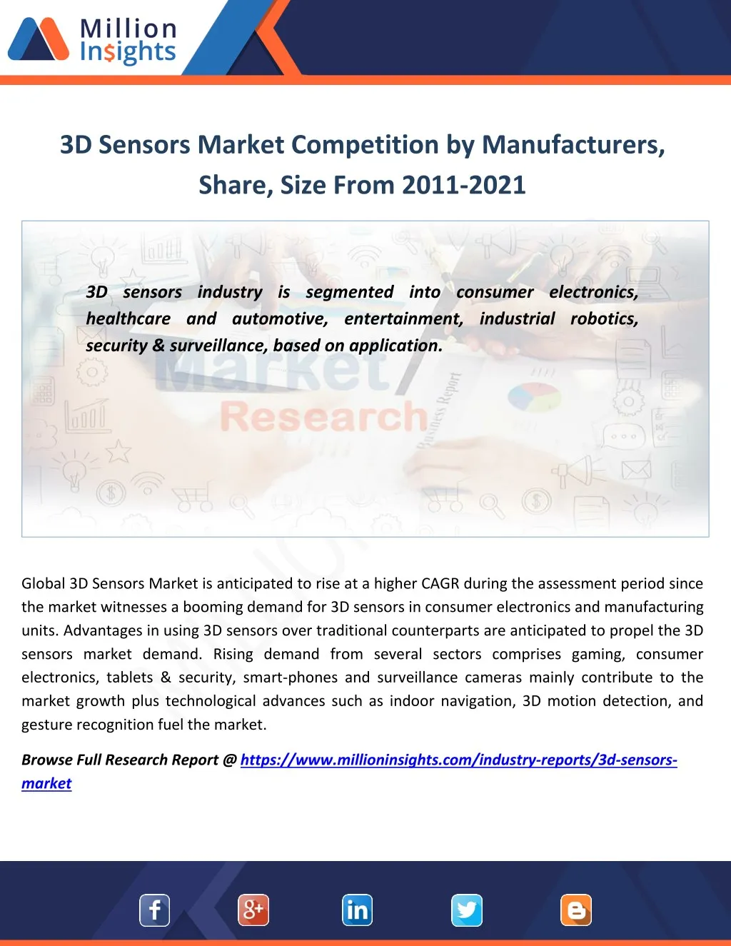 3d sensors market competition by manufacturers