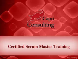 Certified Scrum Master Training - slide 1