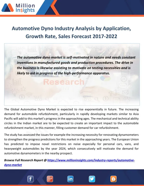 Automotive Dyno Marketing Strategy Analysis, Distributors,Traders Forecast 2022