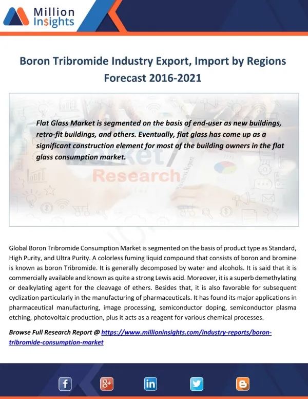 Boron Tribromide Industry Manufacturers Analysis Forecast 2021 By Revenue Margin
