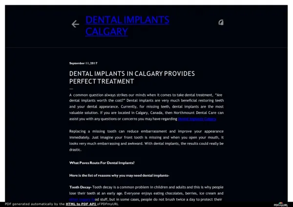 Northmount Dental Care Provides Services of Dental Implants Calgary