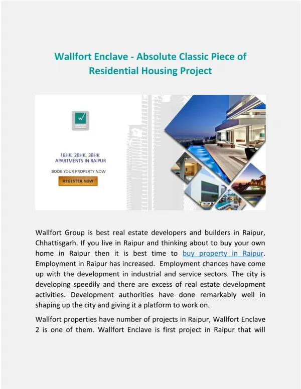 Wallfort Enclave - Absolute Classic Piece of Residential Housing Project