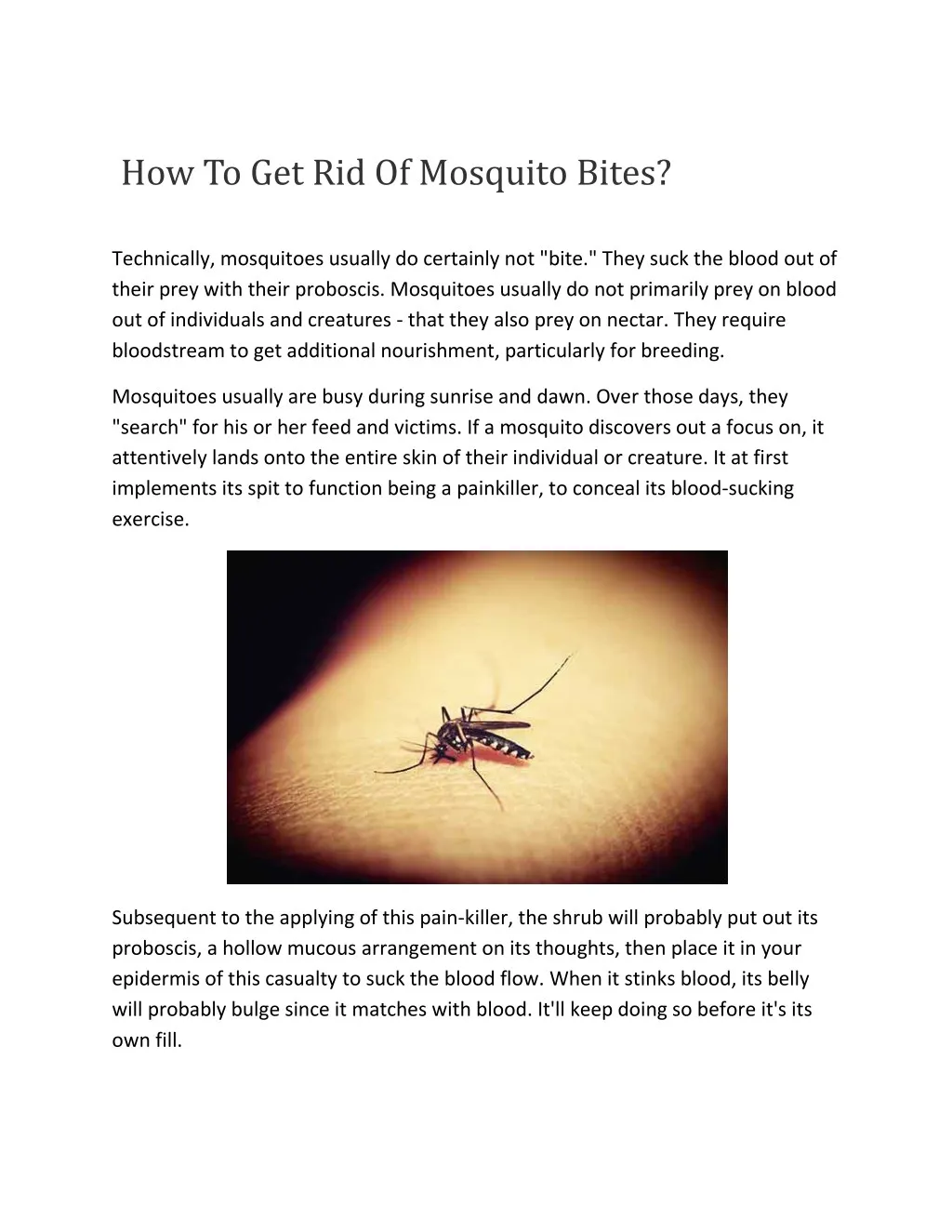 how to get rid of mosquito bites
