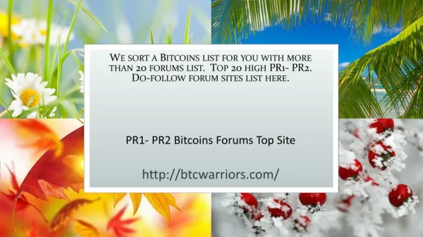 Bitcoins Community Forums