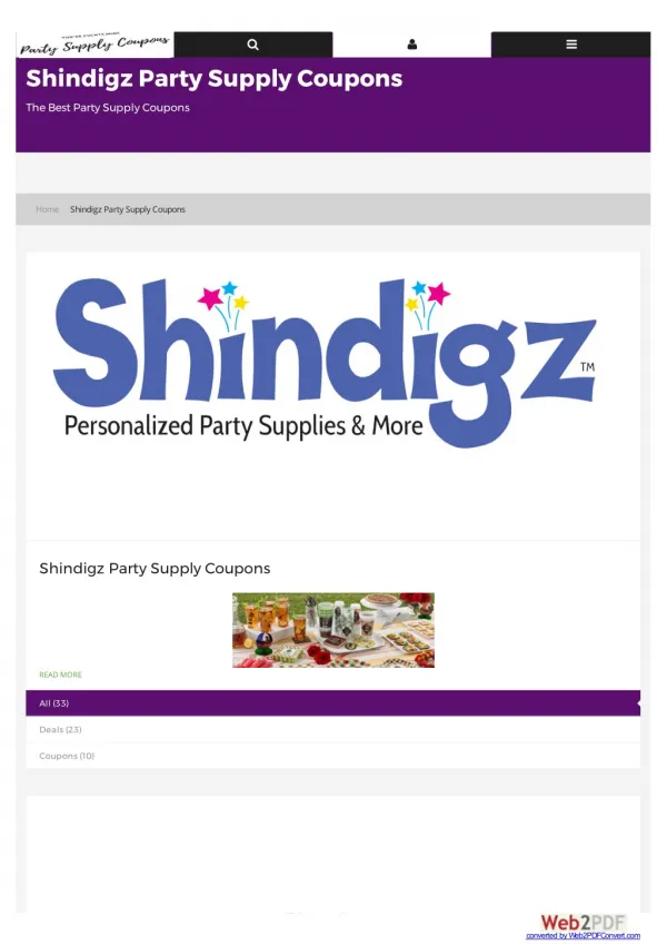 Shindigz Catalog | Shindigz party Decoration