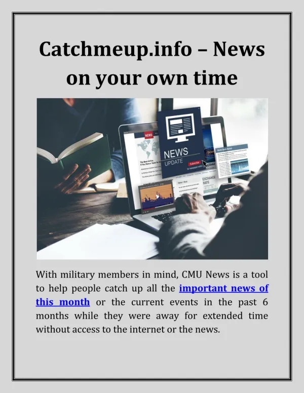 Catchmeup.info - News on your own time