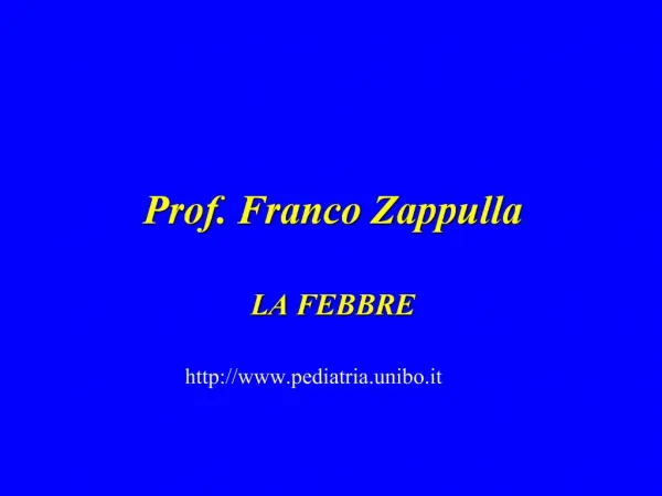 Prof. Franco Zappulla