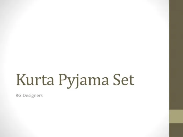 Kurta Pyjama Set Online