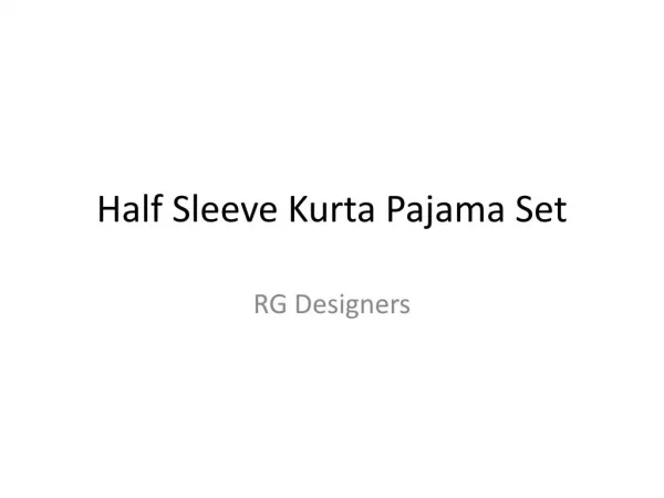 Half Sleeve Kurta Pajama Set