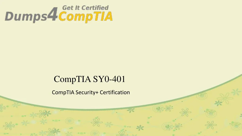 comptia sy0 401 comptia security certification