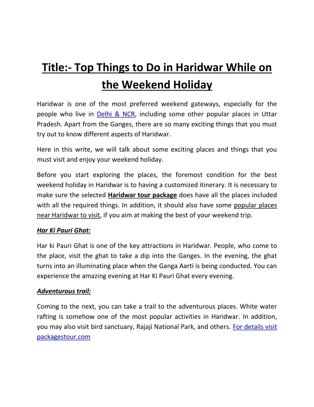title top things to do in haridwar while