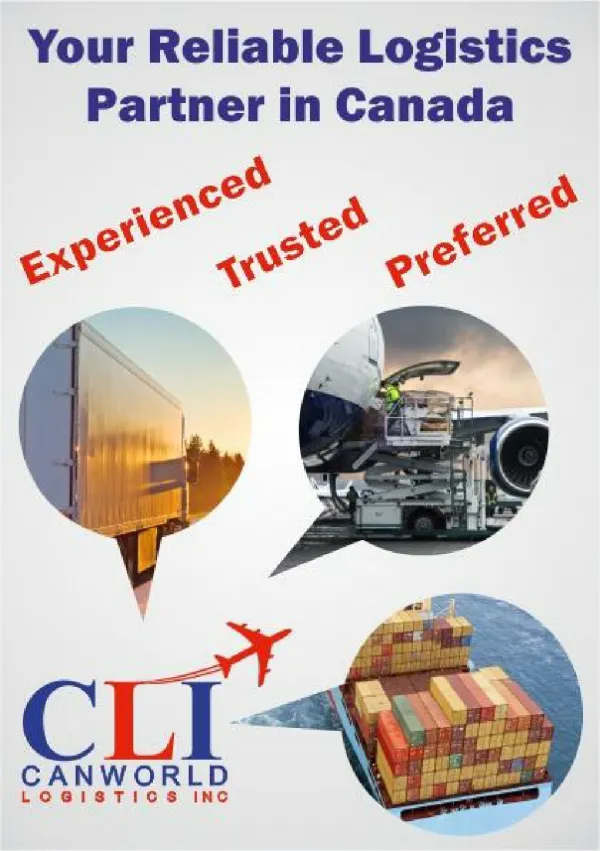 Canworld Logistics INC: Your Transportation and Logistics in Reliable Partner Canada