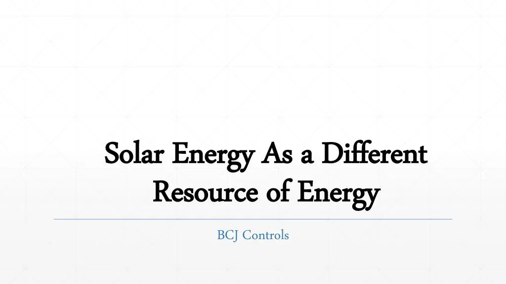solar energy as a different resource of energy