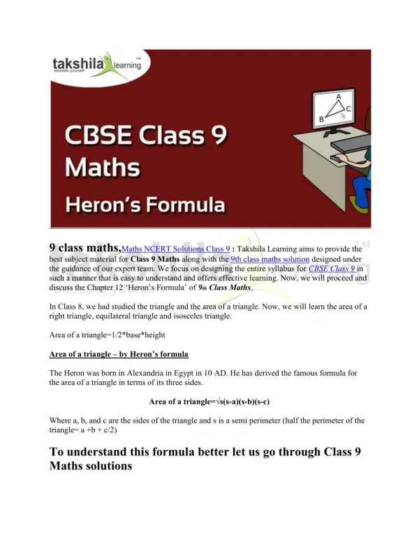 Maths NCERT Solutions Class 9 | Online CBSE 9th Class Maths