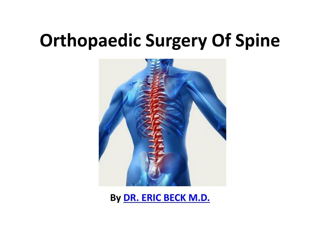 orthopaedic surgery of spine