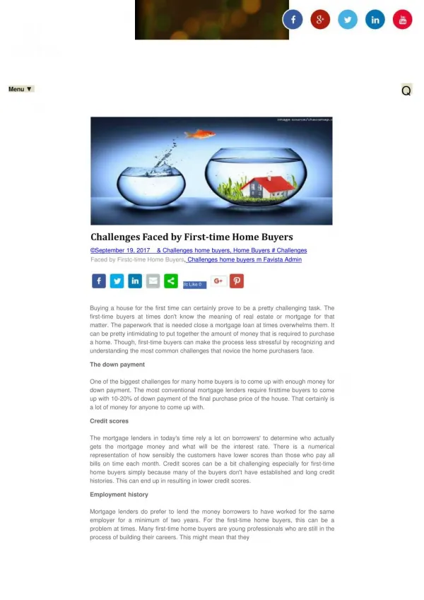 ? Challenges Faced by First-time Home Buyers