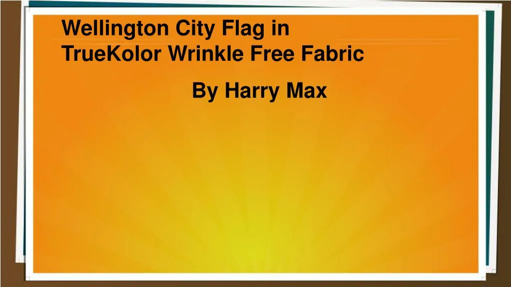 wellington city flag in truekolor wrinkle free