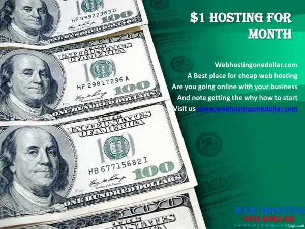 $1 hosting Goddaddy- A Month web hosting Plan