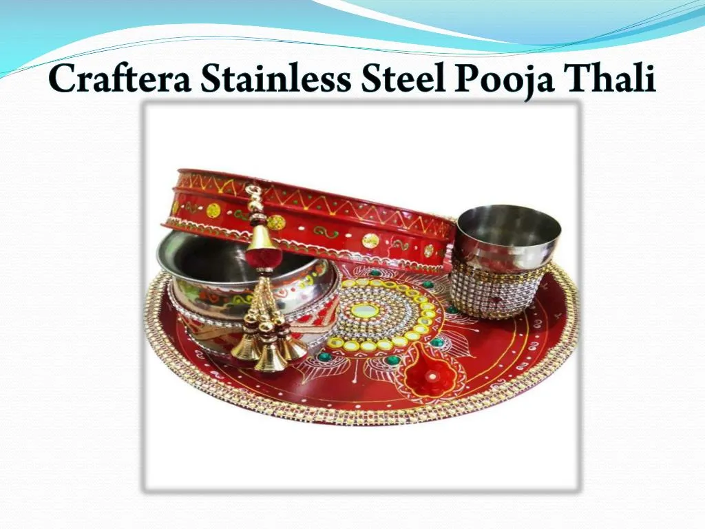 craftera stainless steel pooja thali