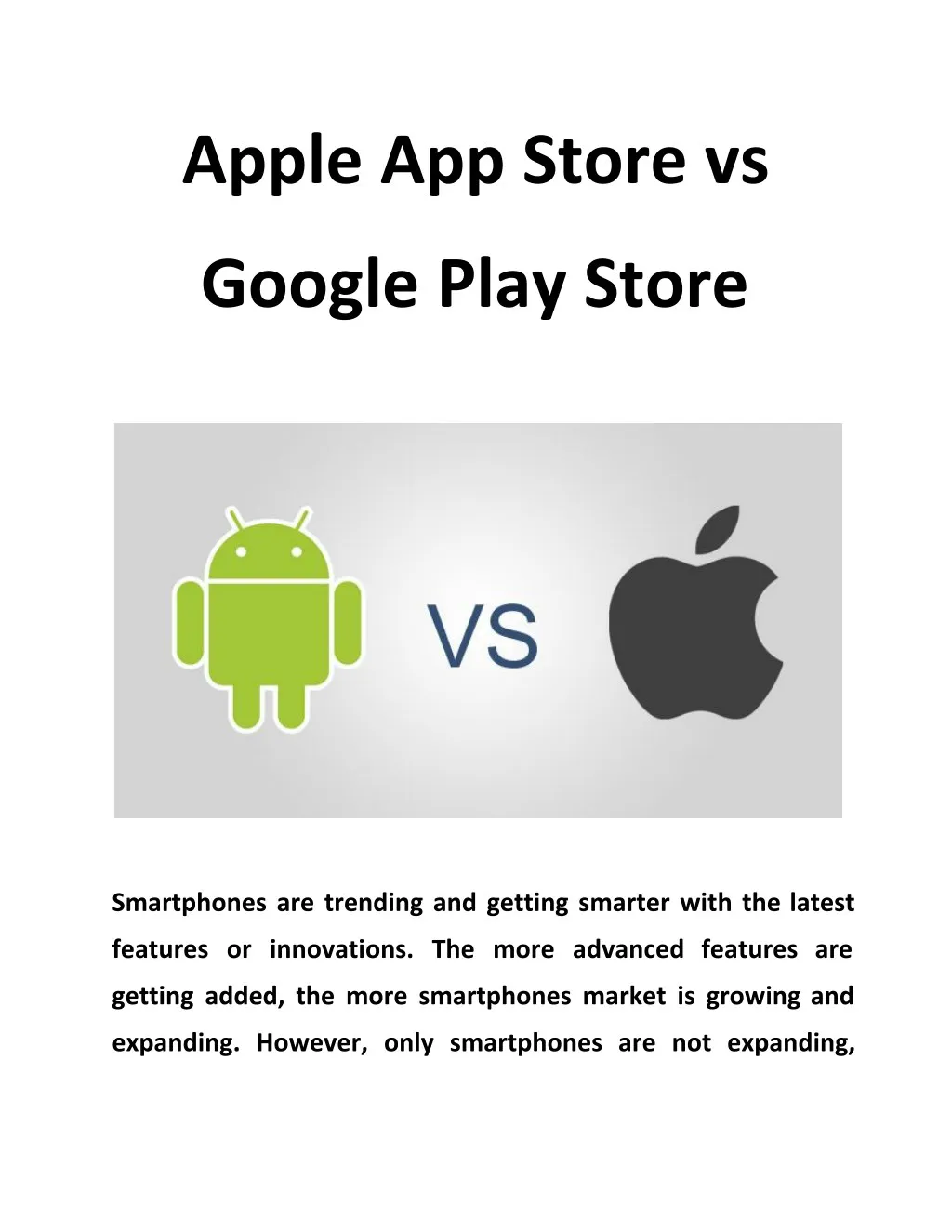 apple app store vs