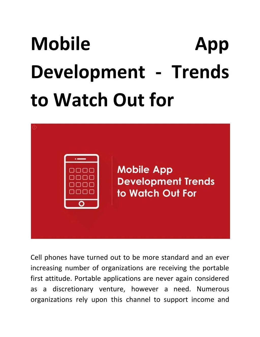 mobile development trends to watch out for