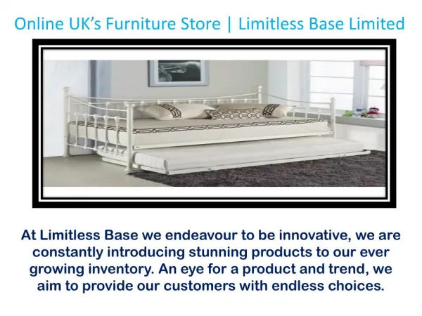 Reasonable Bedroom Furniture Online on Limitless Base Limited