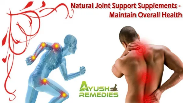 Natural Joint Support Supplements - Maintain Overall Health