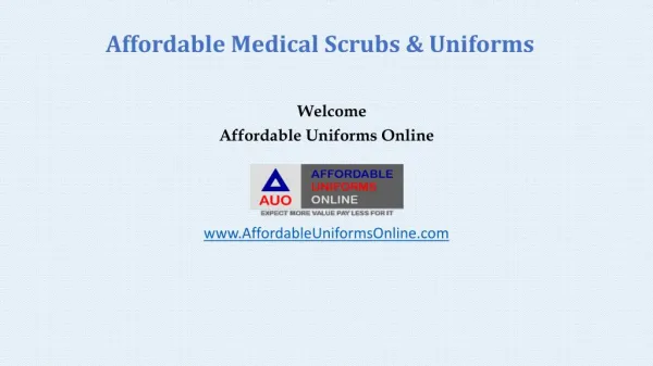 Affordable Medical Scrubs & Uniforms