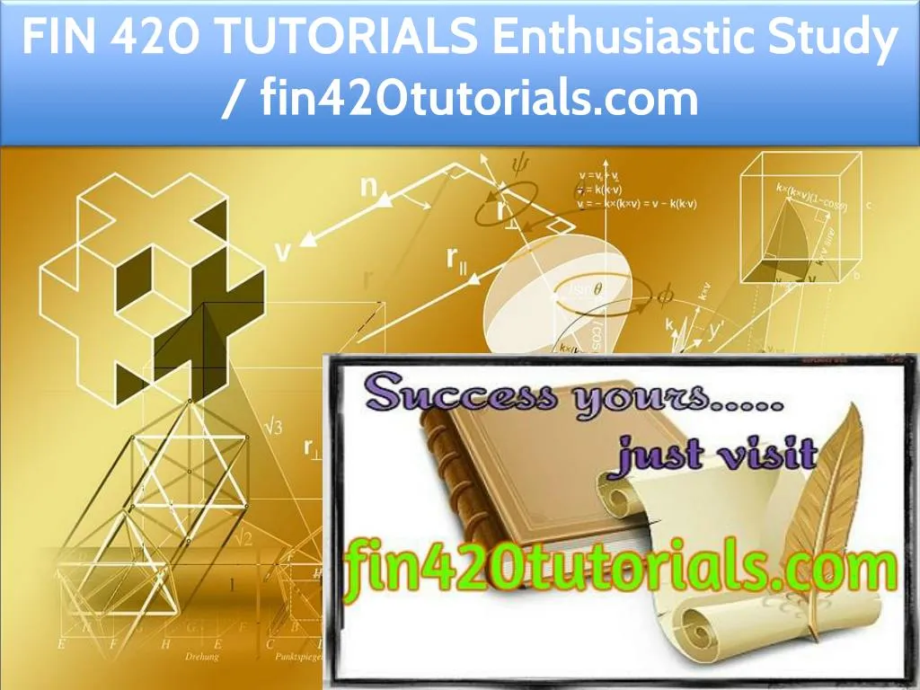 fin 420 tutorials enthusiastic study