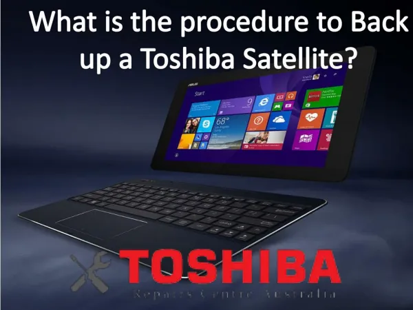 What is the procedure to Back up a Toshiba Satellite?