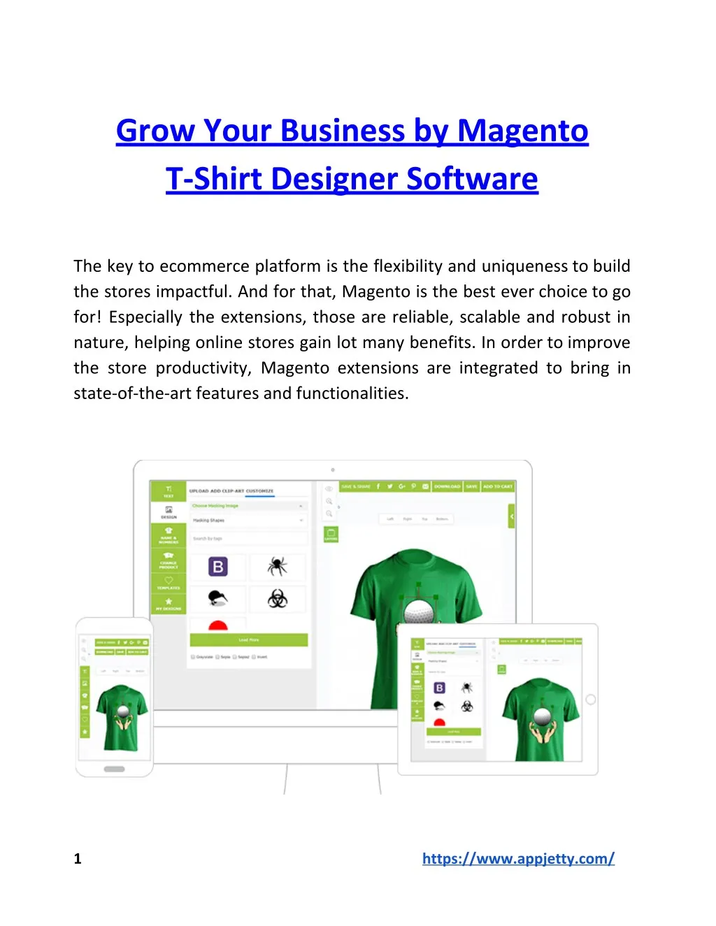 grow your business by magento t shirt designer