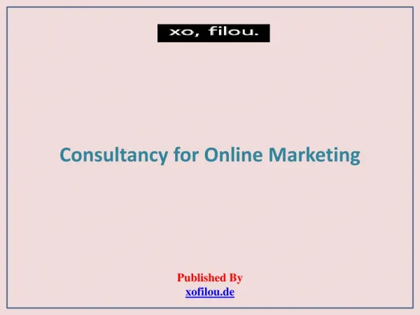 xo filou - Consultancy for Online Marketing