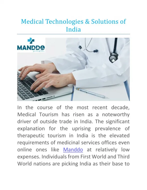 Medical Technologies & Solutions of India