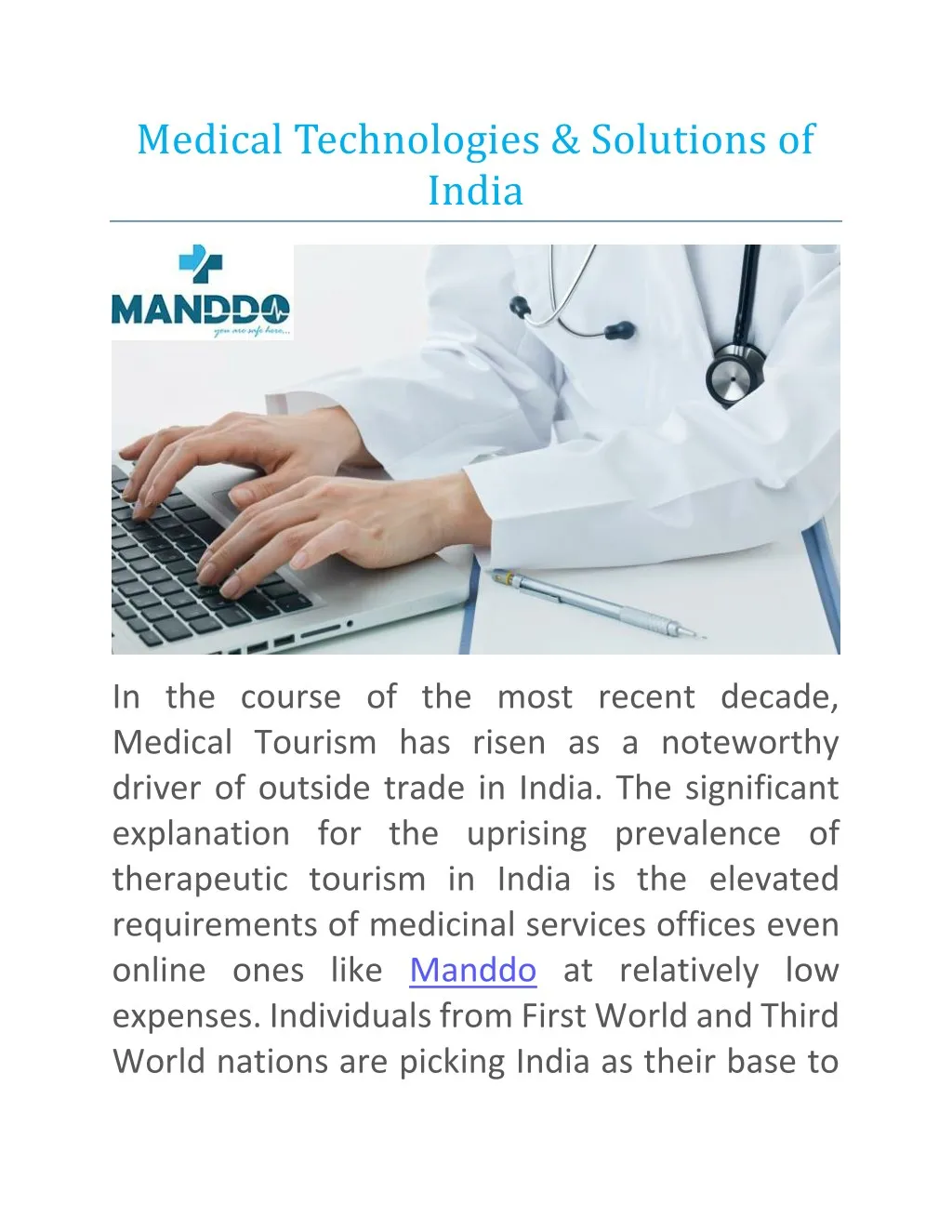 medical technologies solutions of india