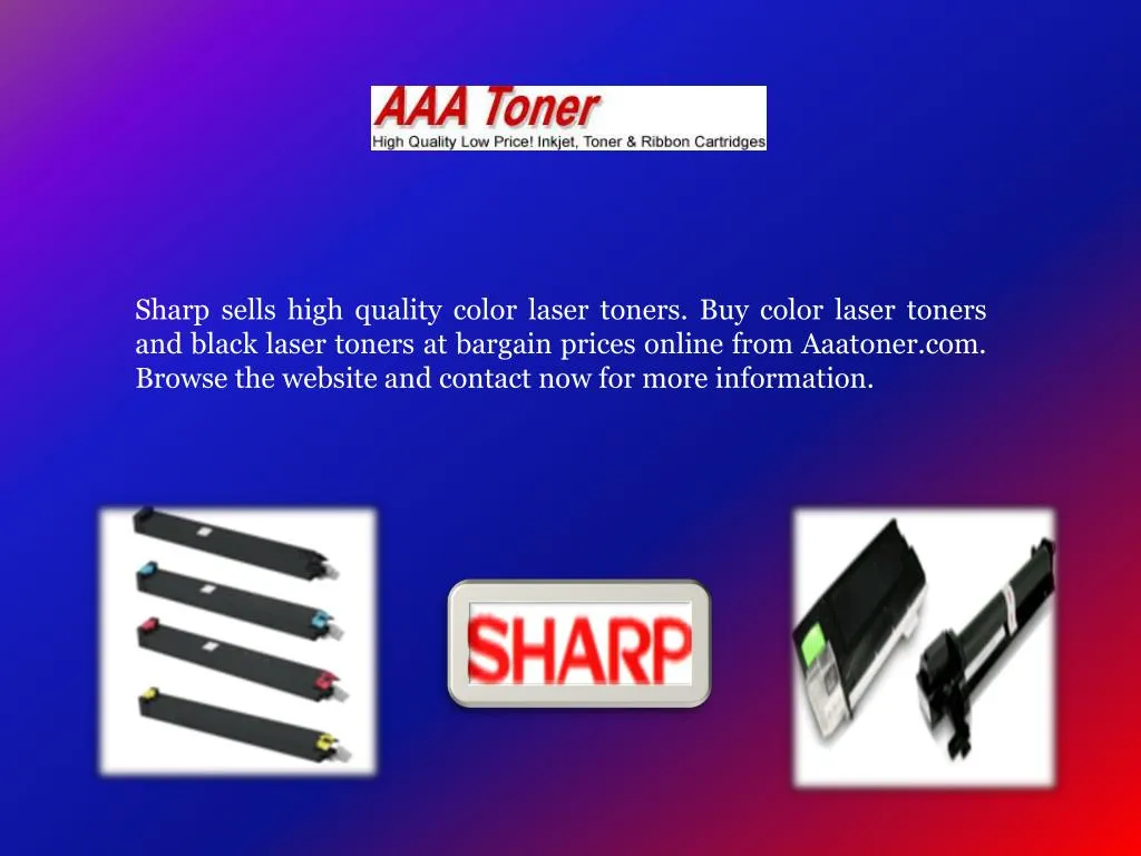 sharp sells high quality color laser toners