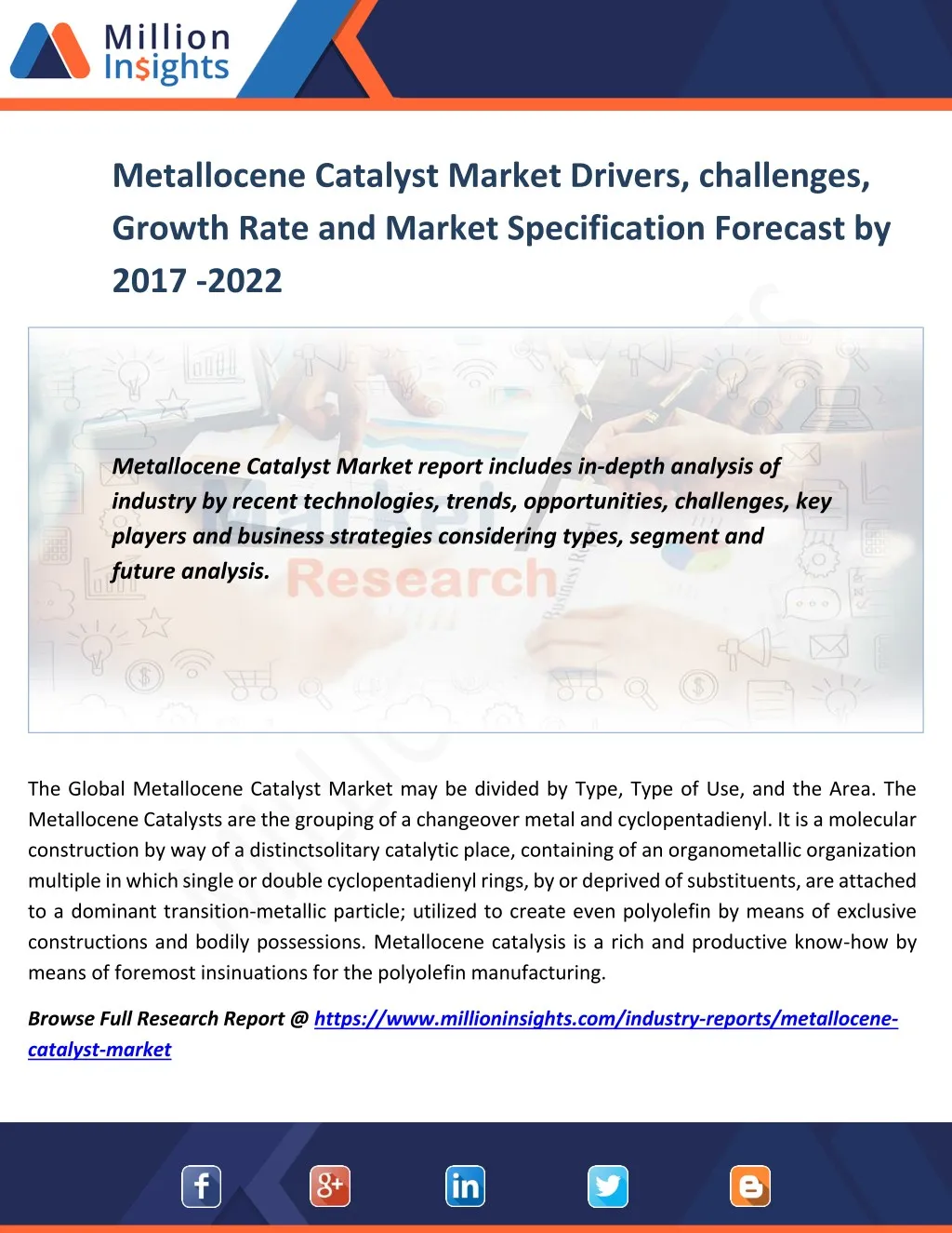 metallocene catalyst market drivers challenges