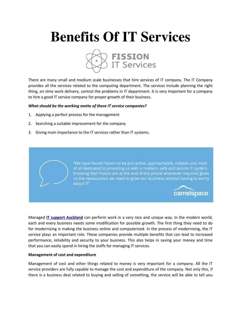 benefits of it services
