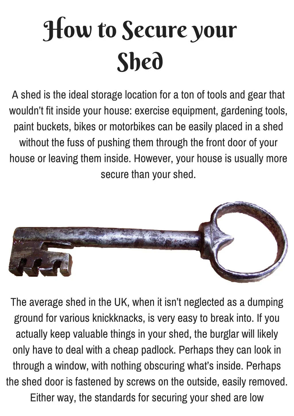 how to secure your shed