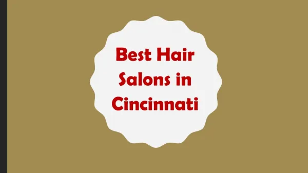 Best Hair Salons in Cincinnati