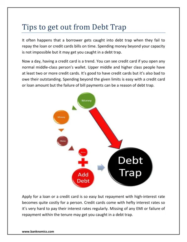 Tips to get out from Debt Trap