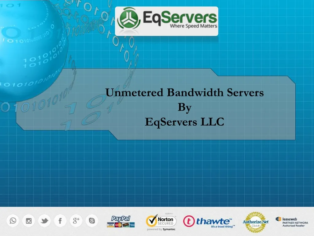 unmetered bandwidth servers by eqservers llc