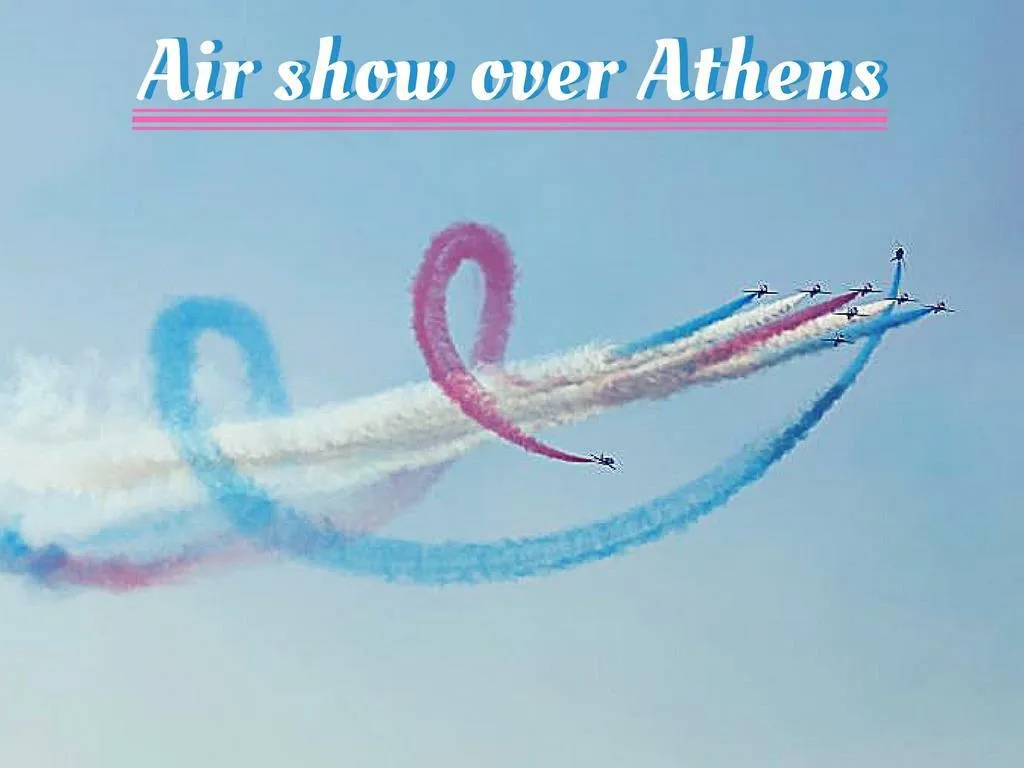 air show over athens