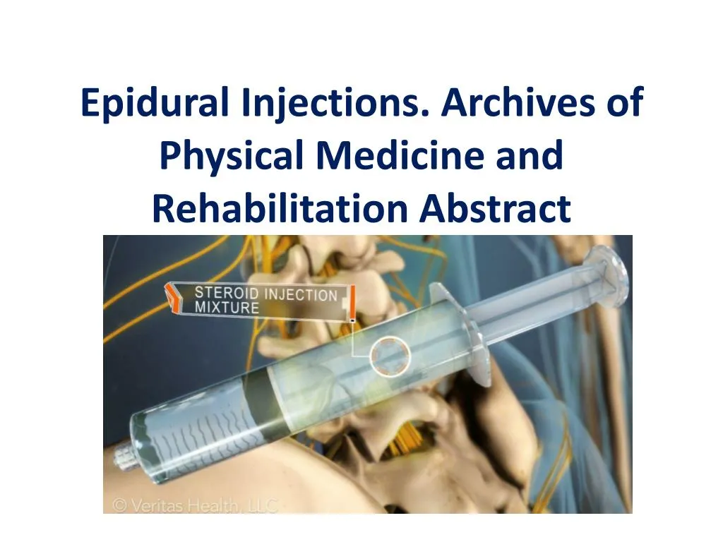 epidural injections archives of physical medicine and rehabilitation abstract
