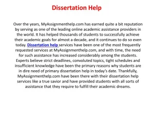 Dissertation Help Online in Canada - slide 1