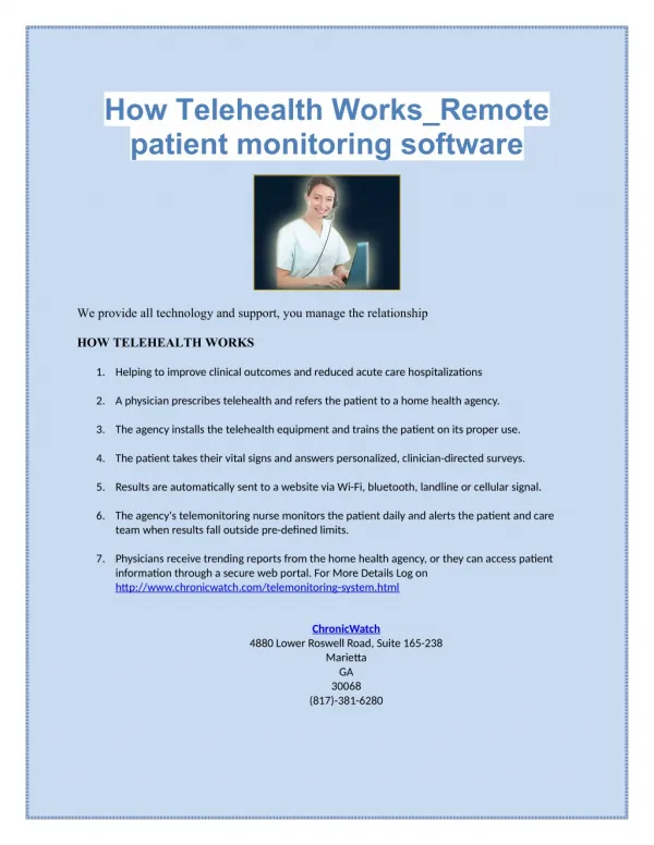 How Telehealth Works_Remote patient monitoring software
