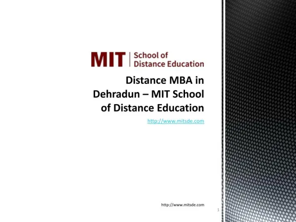 Distance Management Courses | Correspondence MBA | Distance MBA in Dehradun - MITSDE