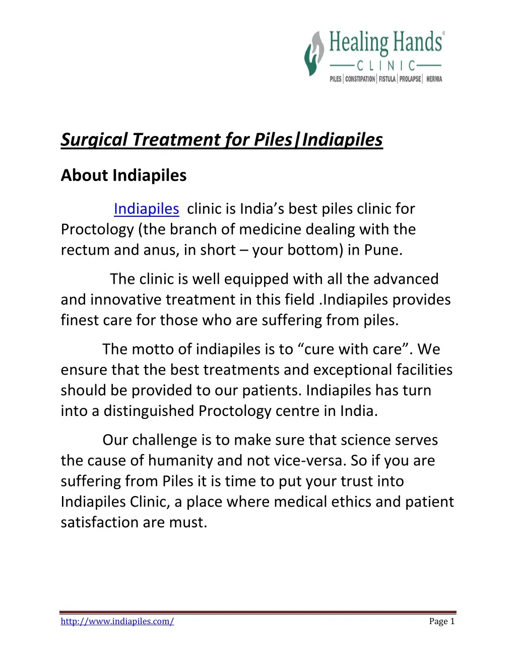 surgical treatment for piles indiapiles