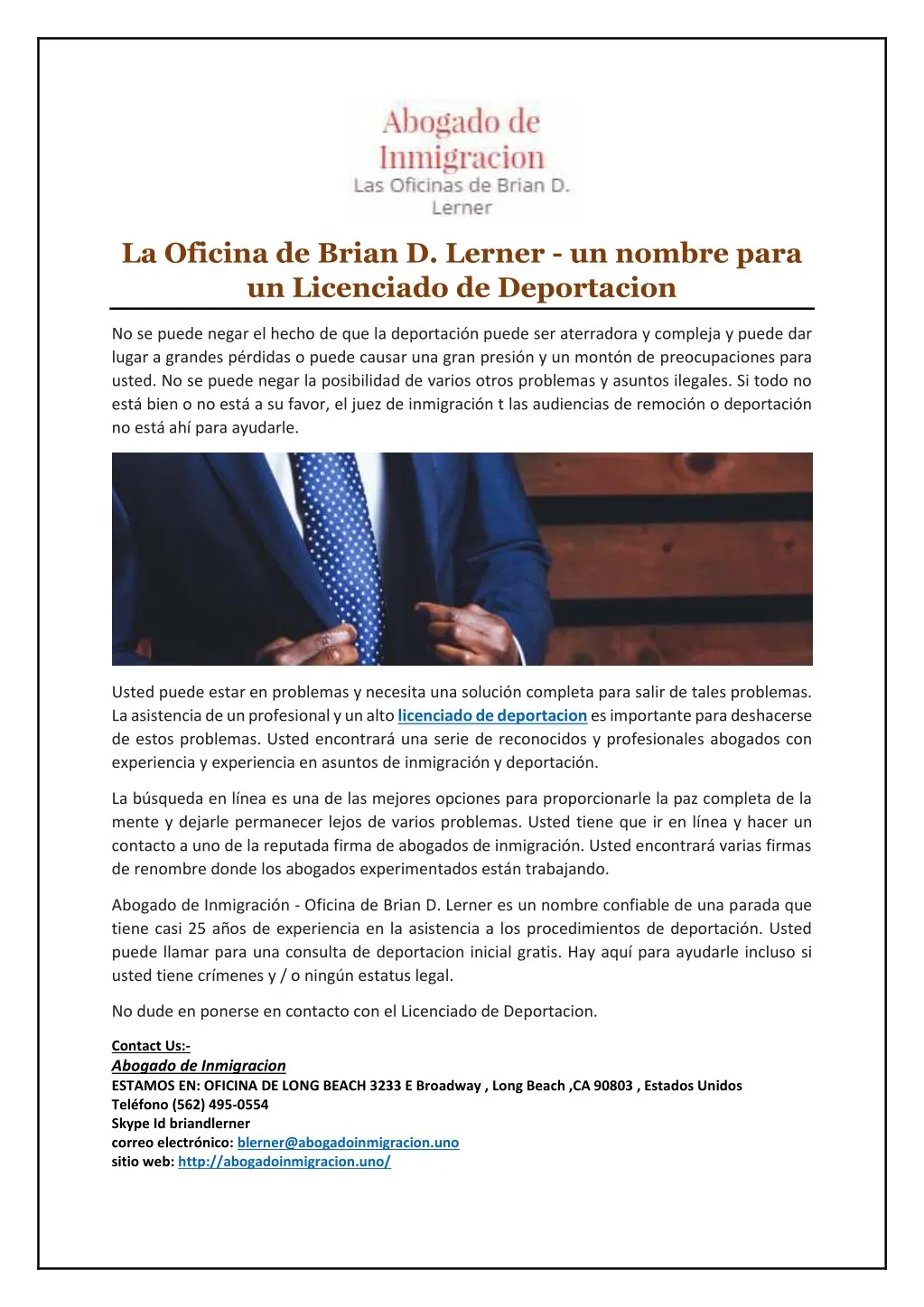 la oficina de brian d lerner un nombre para