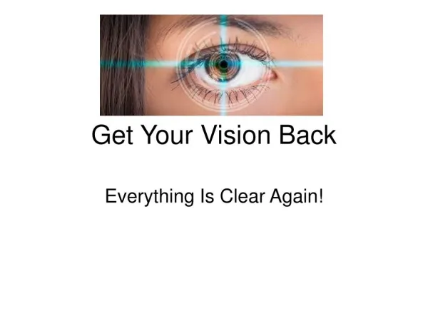 Get Your Vision Back
